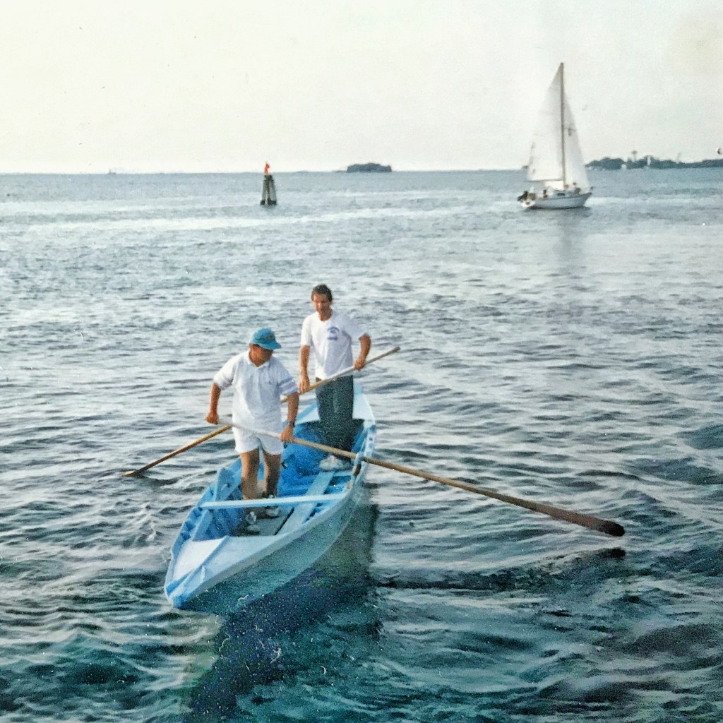 Io ed il mio Maestro Angelo Scarpa “della Pitta” in una delle lezioni di Voga alla Veneta