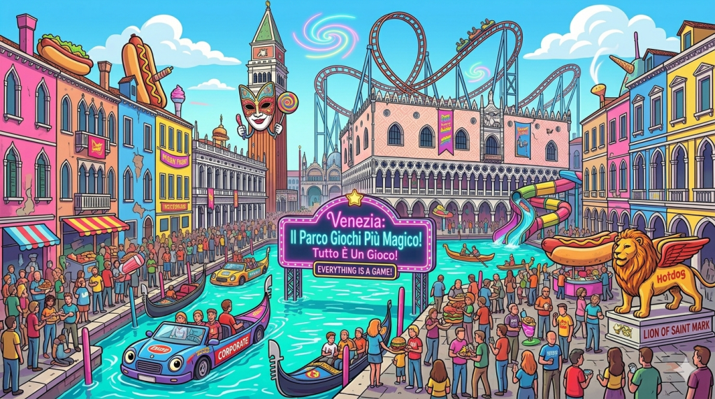 immagine distopica sul futuro di Venezia